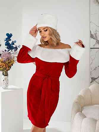 Жіночий набір снігурки (плаття + шапка + пояс) Одеса