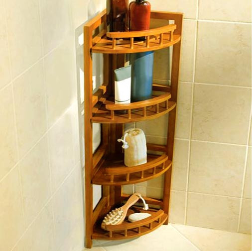 Стеллаж угловой для ванной 