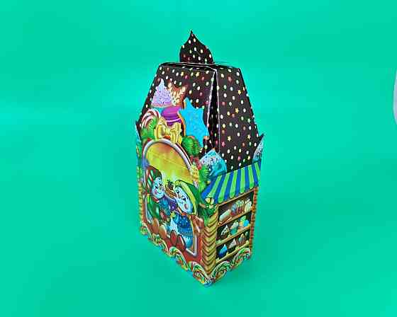 Новорічна коробка для цукерок No221 (700 г) Випічка Діда Мороза (25 шт.) Харків