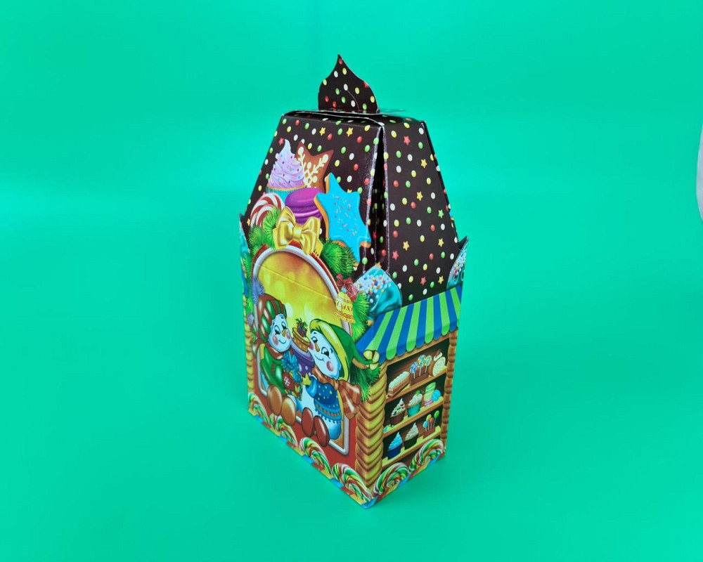 Новорічна коробка для цукерок No221 (700 г) Випічка Діда Мороза (25 шт.) Харків - фото 4