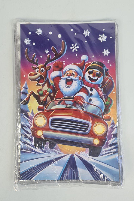 Упаковка новогодняя для конфет и подарков (25*40) №46 Авто Санта (100 шт) Харьков - изображение 1