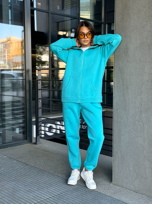 Жіночий теплий костюм на флісі Блакитний 42/44 Харків - фото 3