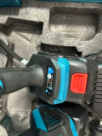 Комплект аккумуляторная болгарка и аккумуляторный гайковерт в комплекте 2 АКБ 48v 6.0ah с зарядкой Синий Коломия