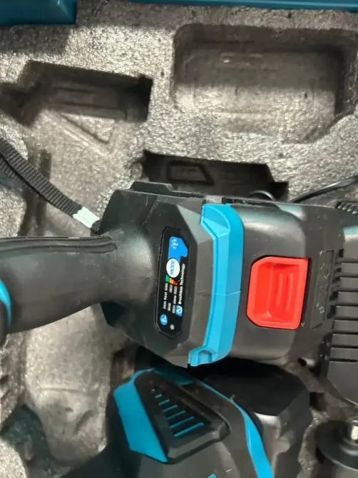 Комплект аккумуляторная болгарка и аккумуляторный гайковерт в комплекте 2 АКБ 48v 6.0ah с зарядкой Синий Коломия - фото 4