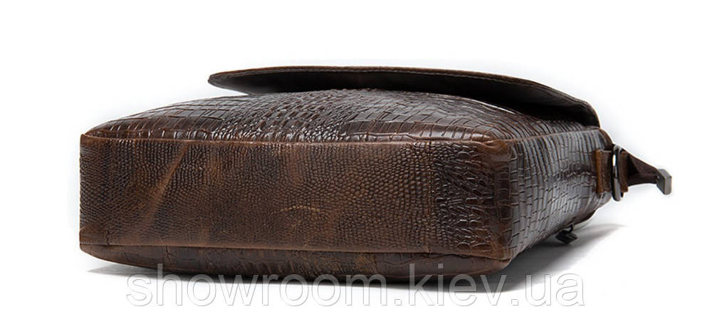 Мужская кожаная сумка под рептилию Leather Collection (8857) Киев - изображение 7