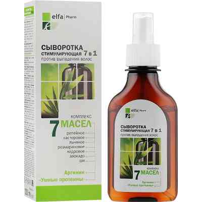 Сыворотка для волос Elfa Pharm 7 масел Стимулирующая против выпадения волос 7 в 1 100 мл (5901845500593) Винница