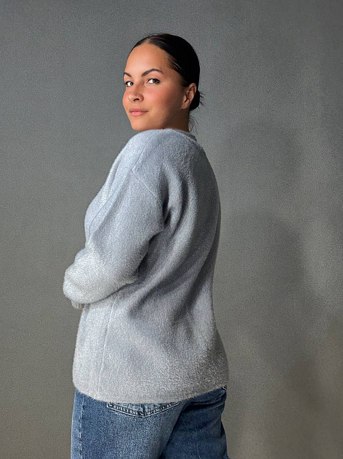 Светр жіночий Fancy Matinee 5977 ангора базовий, сірий, one size Київ - фото 6
