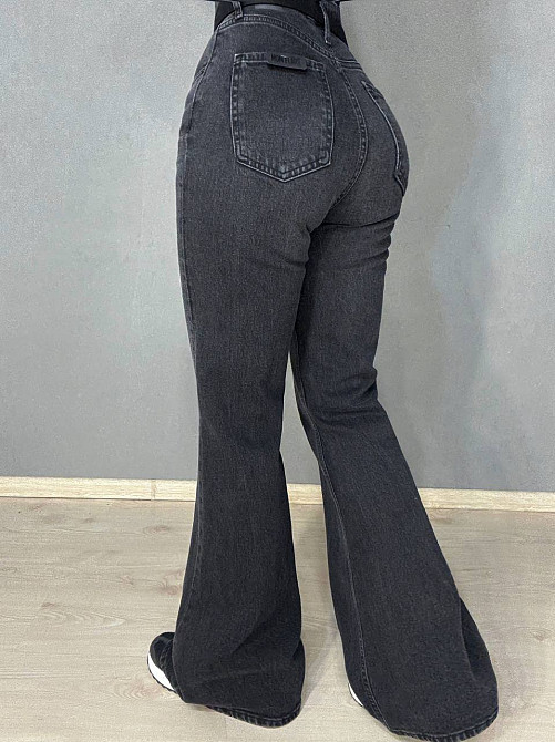 Джинсы женские Cracpot 1563 клеш mom flare с ремнем черные, черный, 26, 26, 72 см, 98 см Киев - изображение 20