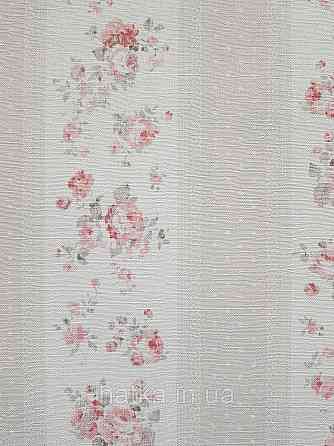 Шпалери вініл на флізеліні A.S.Creation Maison charme 0.53x10 прованс квіти троянди в смужку червоні бежеві білі Київ