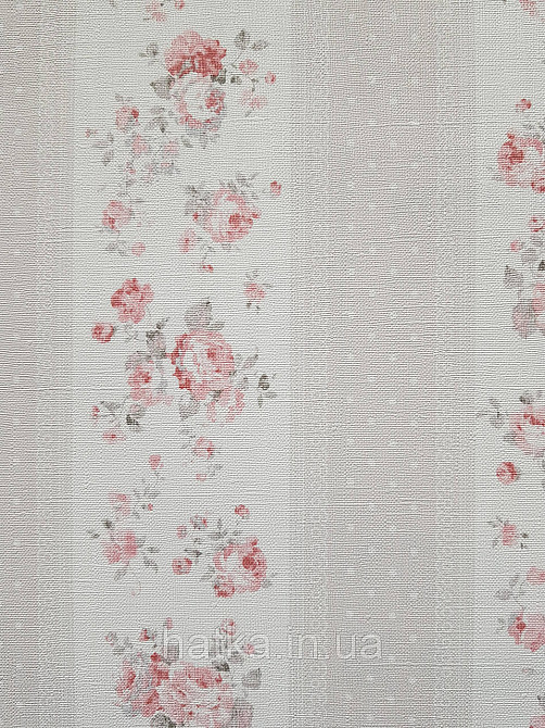 Шпалери вініл на флізеліні A.S.Creation Maison charme 0.53x10 прованс квіти троянди в смужку червоні бежеві білі Київ - фото 4