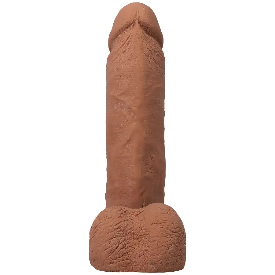 Фалоімітатор Doc Johnson The Realistic Cock ULTRASKYN - 8 Inch with Balls Caramel Львів - фото 4