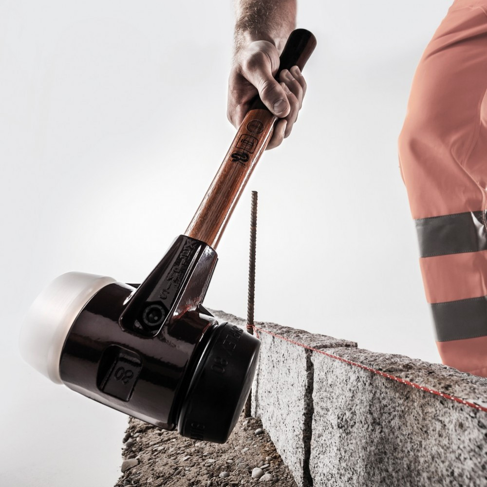 Молоток HALDER Simplex 3027 насадки из черной резины, белого суперпластика+уровень Stabila 200мм Одесса - изображение 3