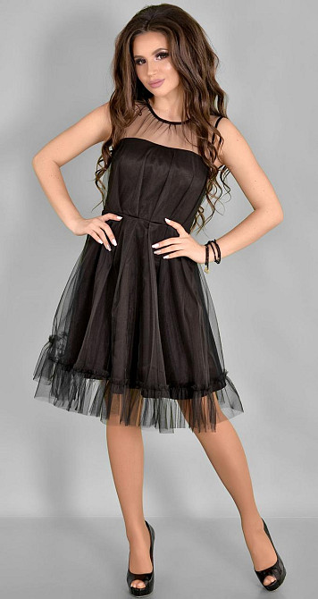 Платье нарядное черное (44) Киев - изображение 3