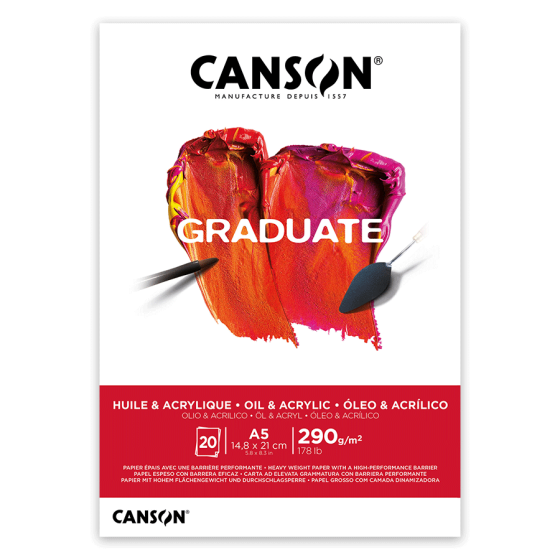 Склейка паперу для акрилу та олії GRADUATE 290г/м2 20л Canson Київ