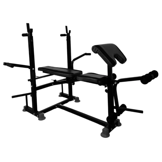 Лавка для жиму з тренажерами WCG 0090 + 4 грифа + блінами 50 кг комплект Київ