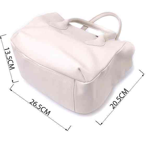 Ділова жіноча сумка з двома ручками з натуральної шкіри Shvigel 22830 Бежева Київ