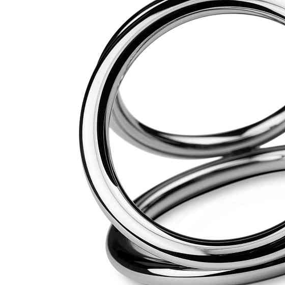 Потрійне ерекційне кільце Sinner Gear Unbendable – Triad Chamber Metal Cock and Ball Ring – Large Sex Aura Київ