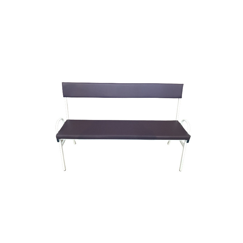 Банкетка медична коридорна зі спинкою АТОН БК-3-С колір: синій, бежевий, салатовий Дніпро - фото 2