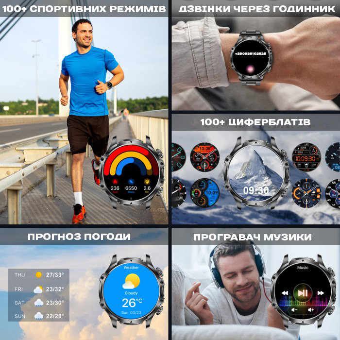 Розумний смарт-годинник Smart Turbo Power Rubber (2 ремінці) Вінниця - фото 18