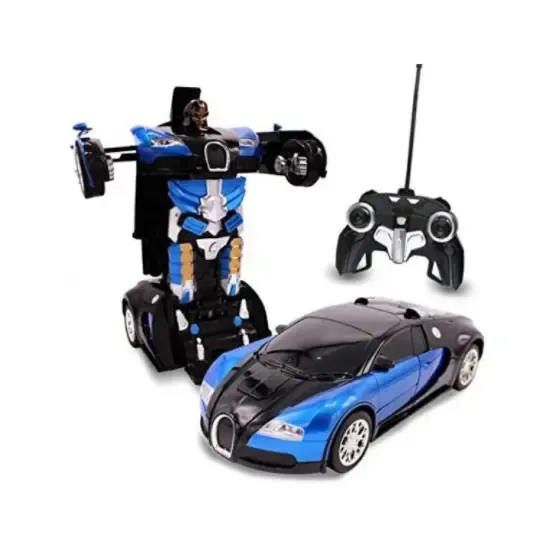 Машинка Трансформер Bugatti Size 18 см Robot Car синяя с пультом Коломыя - изображение 4