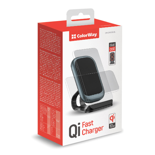Зарядний пристрій бездротовий універсальний блакитний CW-CHW30Q-BL ColorWay Житомир - фото 1