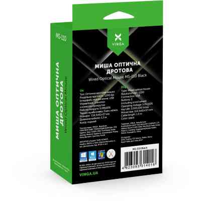 Мишка Vinga MS-110 Black Вінниця