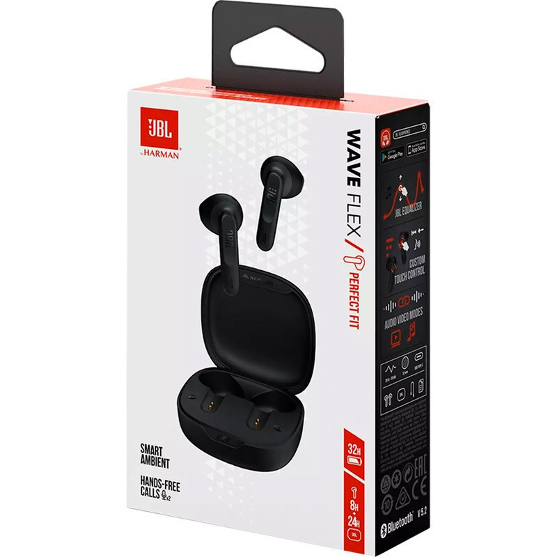 Bluetooth-гарнітура JBL Wave Flex Black (JBLWFLEXBLK) Чорний Харків - фото 10