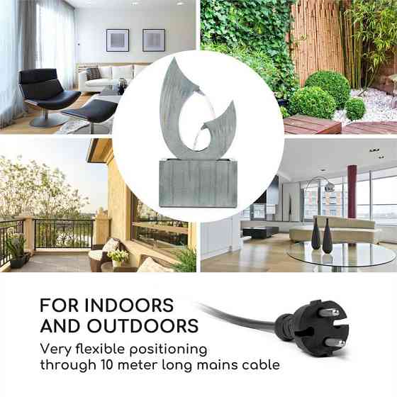 Садовый фонтан 8W Trumpet Flow из оцинкованного металла со светодиодами внутри и снаружи (Германия, читать Ровно