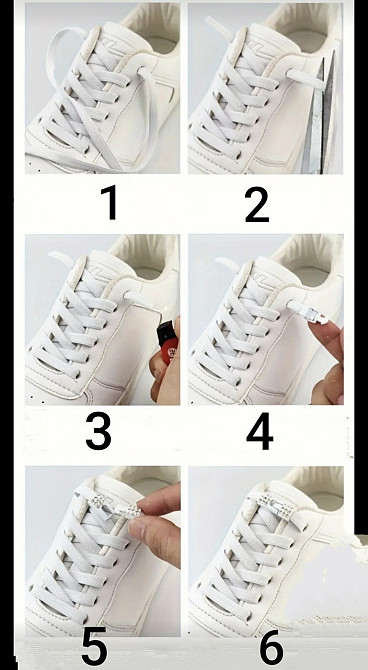 Шнурки еластичні без зав'язок з металевою застібкою зі стразами Молочні Сміла - фото 2