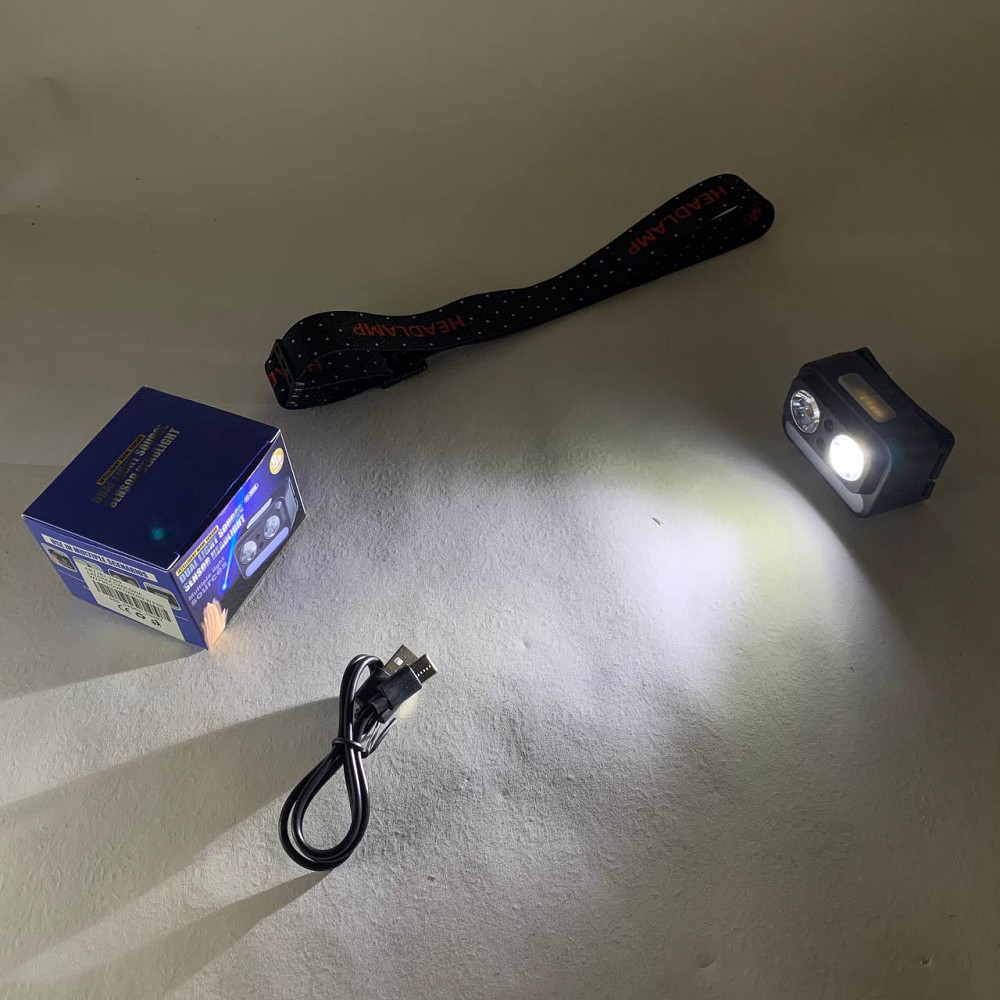 Фонарь налобный мощный 2069-XPG+XPG+5SMD Motion sensor, Фонарик налобник, Фонарь на голову для бега KZ-89 Ивано-Франковск - изображение 9