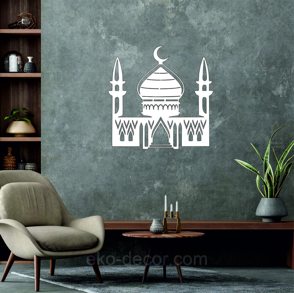 Декоративне настінне Панно «Іслам» Декор на стіну 90*90 см, Білий Київ - фото 6