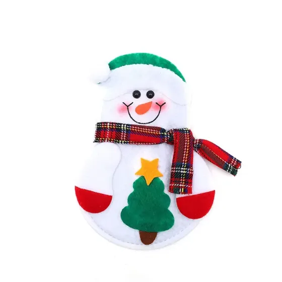 Новогодний чехол для приборов Снеговик 10 на 13 см разноцветный Киев