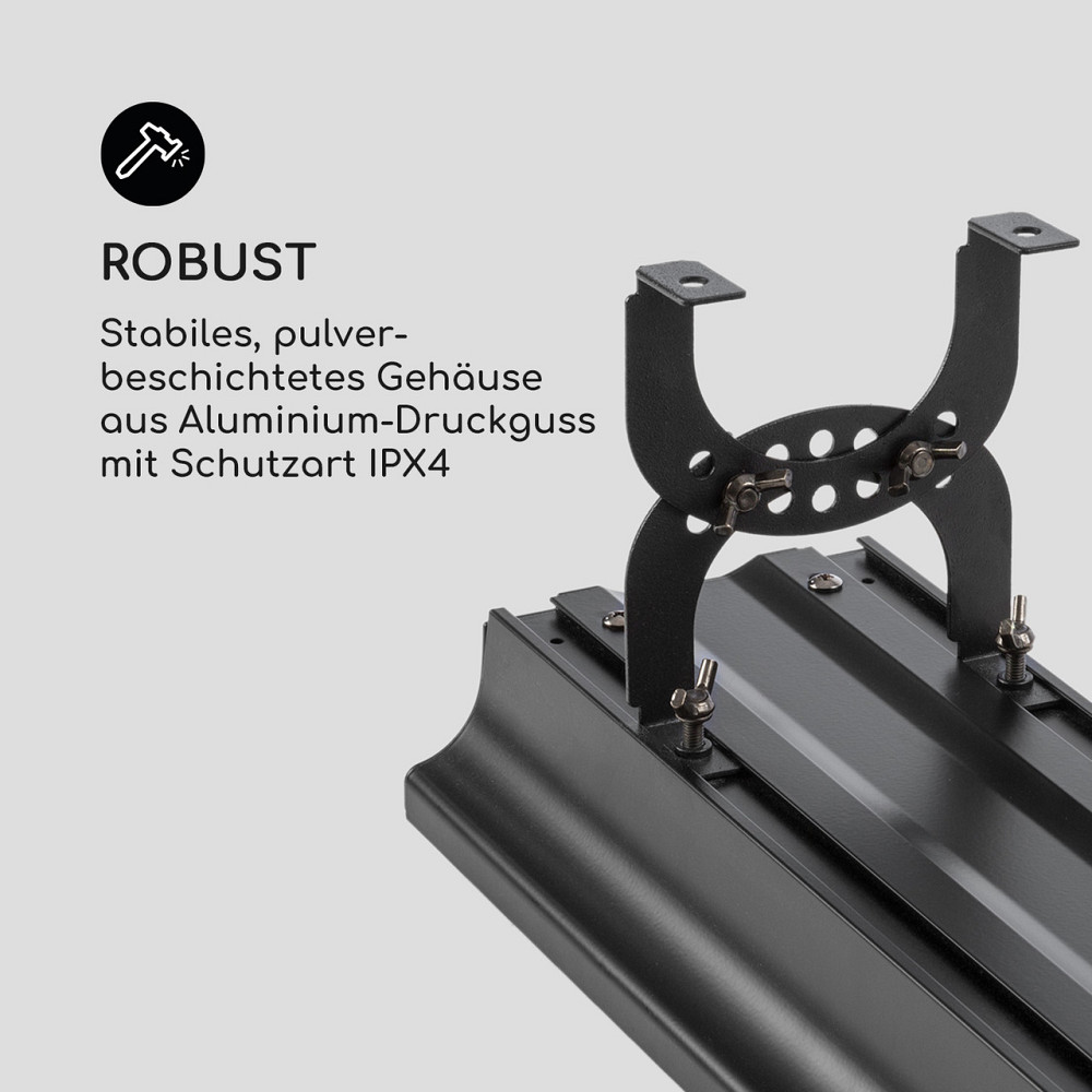 Інфрачервоний нагрівач Cosmic Beam Plus 2400 Вт IP44 Пульт дистанційного керування Чорний (Німеччина, Рівне - фото 5