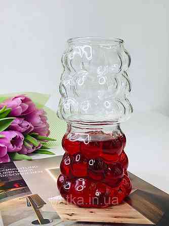 Склянка стильна скляна "Облачко" 360 мл 102-496 прозора фігурна для дому та ресторану Київ
