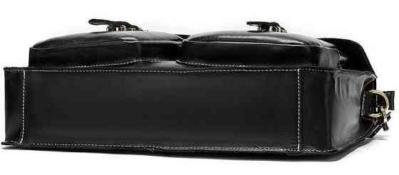 Портфель чоловічий зі шкіри на плече Чорний (Vintage) Київ