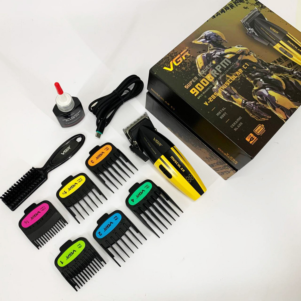 Машинка для стрижки волосся з регульованою довжиною VGR, Машинка для стрижки з потужним акумулятором HR-42 Львів - фото 20