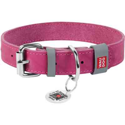 Нашийник для тварин WAUDOG Classic шкіряний 12 мм х 21-29 см рожевий (02027) Вінниця