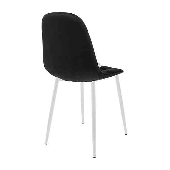 Стілець крісло м'який SplitDesign U Florida Black білі ніжки Чорний Київ