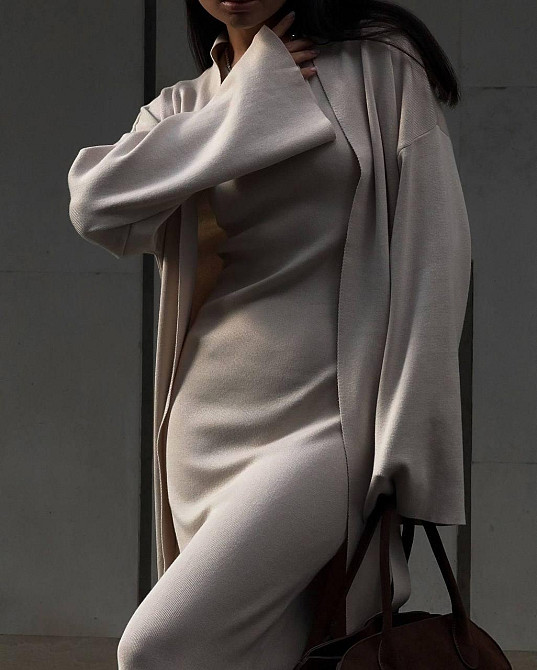 Женский базовый теплый костюм двойка: кардиган и платье ангора Одесса - изображение 6