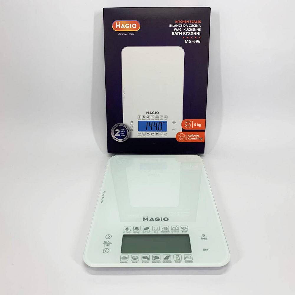 Настільні кухонні ваги з підсвічуванням екрану MAGIO MG-696, Зручні ваги для приготування їжі UB-15 Івано-Франківськ - фото 3