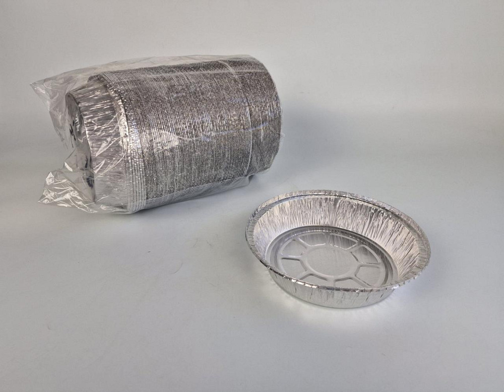 Кругла, пещева, алюмінієва форма 800 мл Т51 100 шт. з кришкою (NEW) (1 пачка) Харків - фото 1