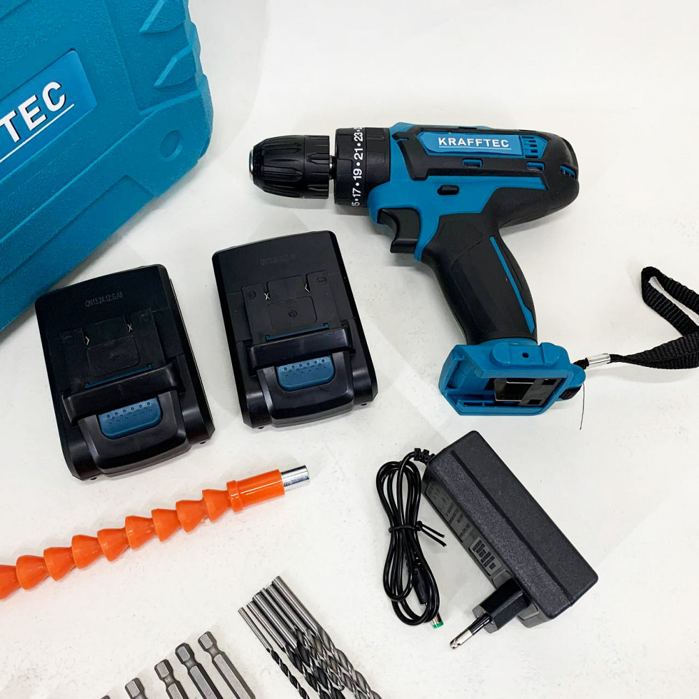 Шуруповерт з різними насадками та пристосуваннями, Акумуляторний шуруповерт з насадками в кейсі BC-15 Львів - фото 2