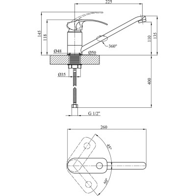 Смеситель Kroner Konstante-C030 (CV023590) Винница - изображение 5