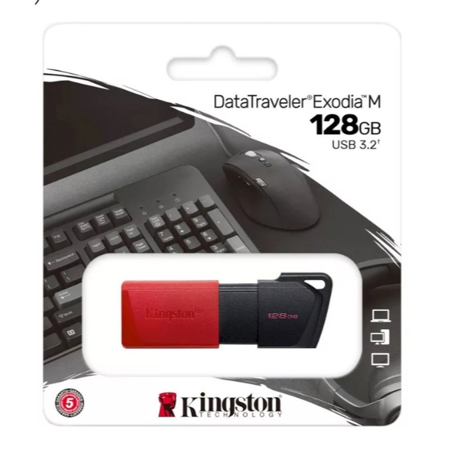 Флеш-накопитель Kingston USB 3.2 DT Exodia M 128GB Black/Red Киев - изображение 2