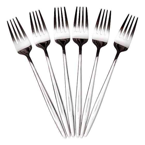 Набір столових виделок 6 штук виделки кухонні з нержавіючої сталі 21 (см) Срібло HP-8-28 Київ