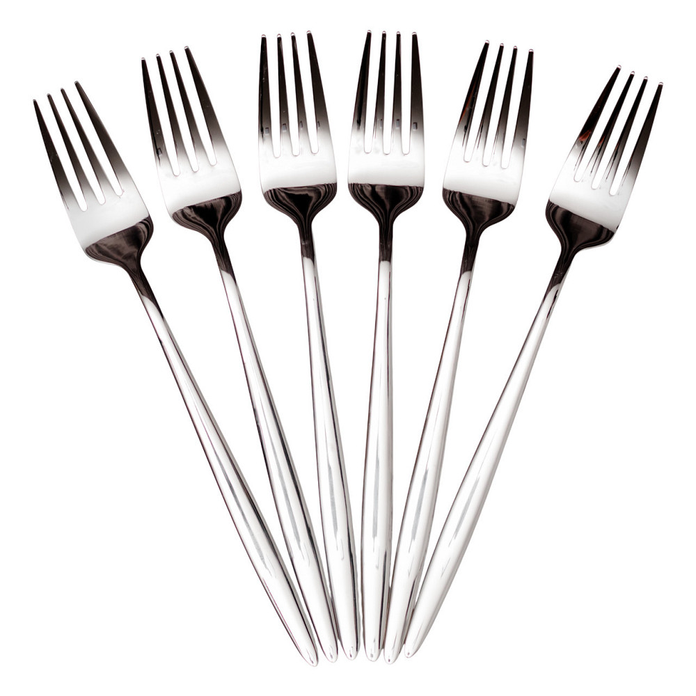 Набір столових виделок 6 штук виделки кухонні з нержавіючої сталі 21 (см) Срібло HP-8-28 Київ - фото 1