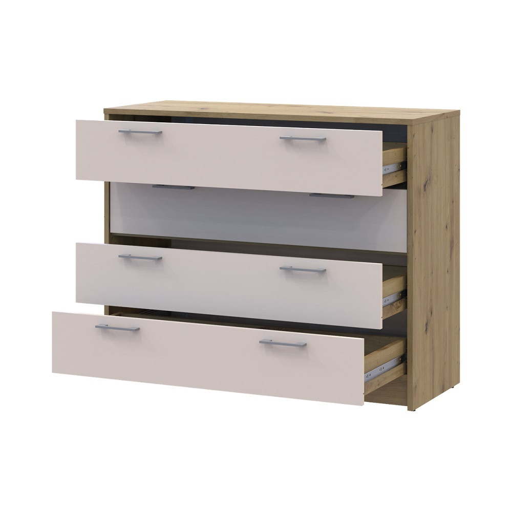 Комод Doros Ронді Дуб Артизан/Кашемір 4 ящики 100х40х82 DRS-011782 (41516187) Львів - фото 2