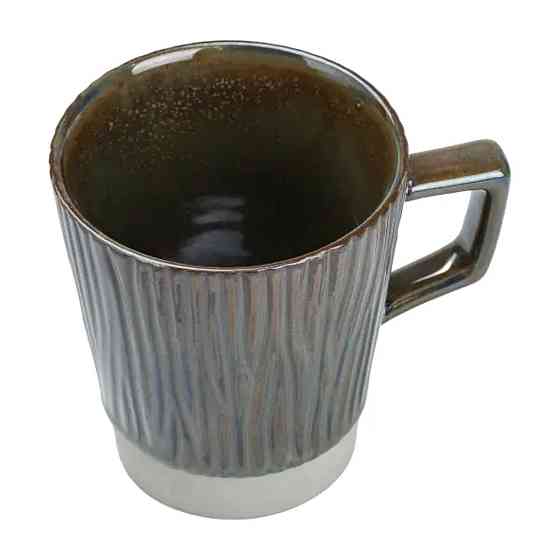 TS Kitchen Чашка порцелянова для чаю та кави 300 мл у стилі ретро Графіт HP7208GG Коломыя