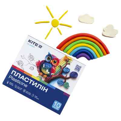 Пластилін Kite Classic 10 кольорів, 200 г (K-084) Вінниця