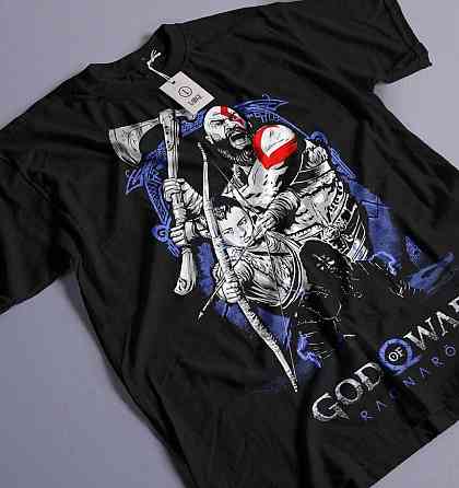 Футболка аниме Год Вар Кратос Гхост оверсайз (S/M/L) Черний AnimeJ1060 Днепр